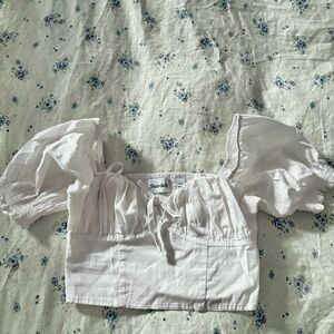 Sunday Best White Puff Sleeve Top
